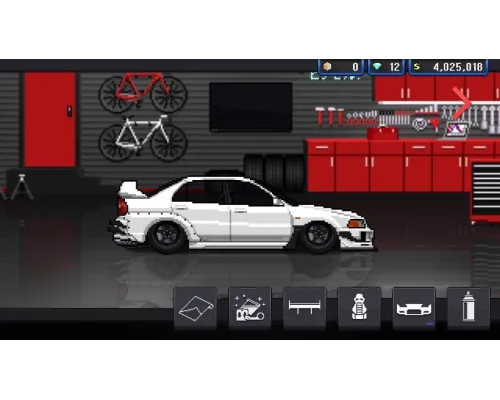Pixel Car Race (Мод: много денег)  полная версия на русском